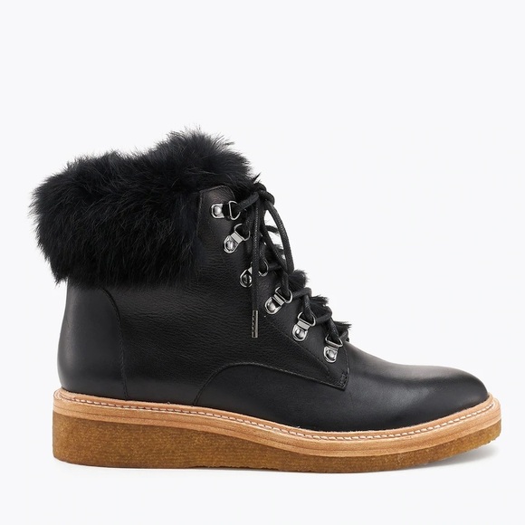 Botkier The Winter boot Genuine Rabbit Fur Trim - Picture 2 of 5